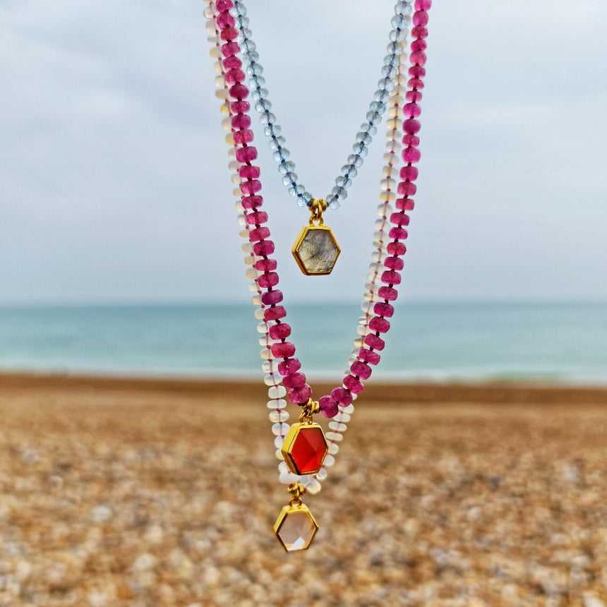 image Beads, silk and gemstones