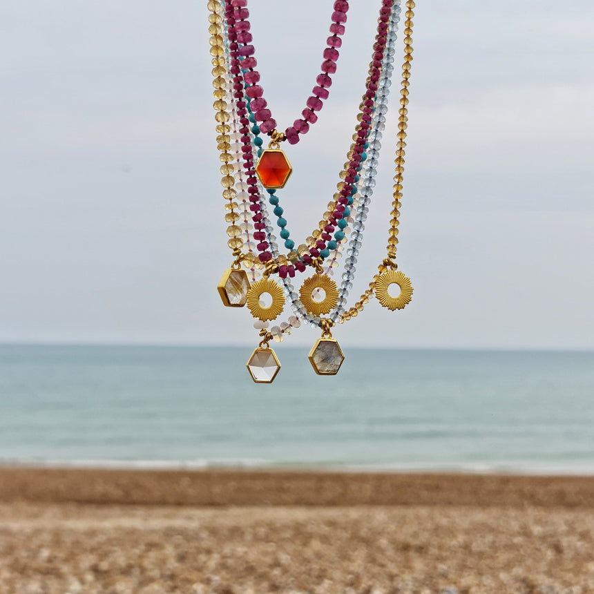 image Beads, silk and gemstones