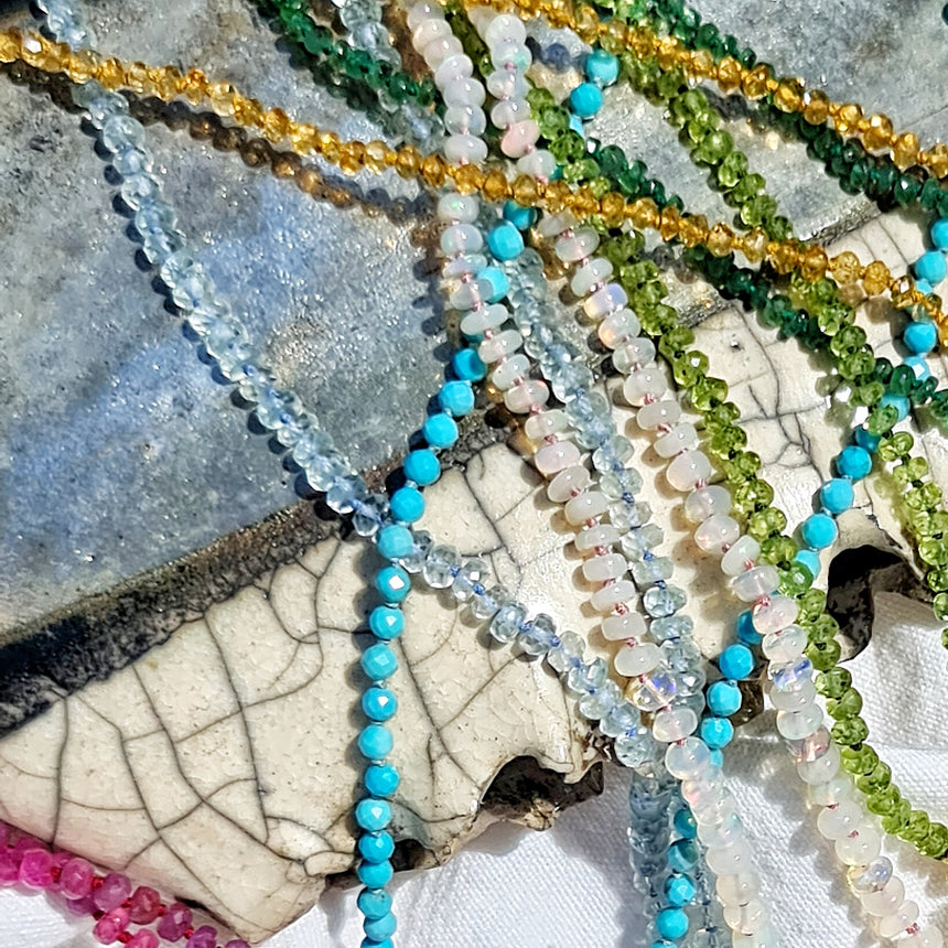 image Beads, silk and gemstones