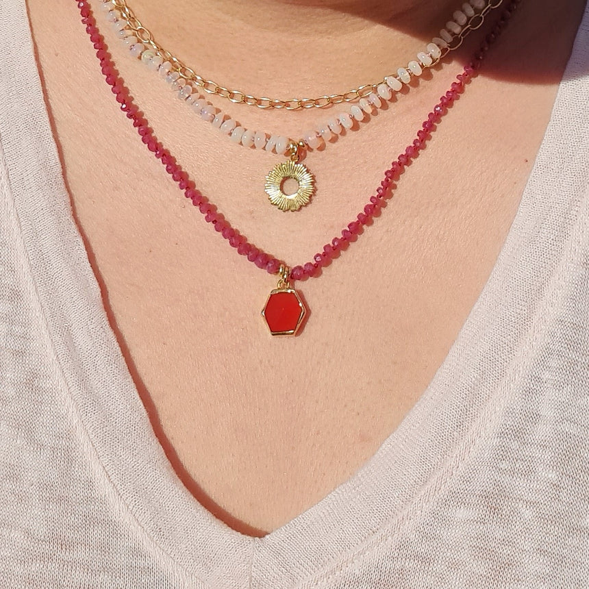 image Beads, silk and gemstones