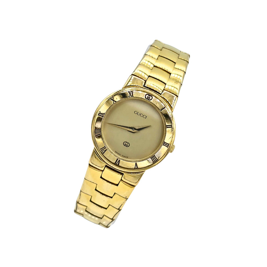 Gucci gold tone watch best sale