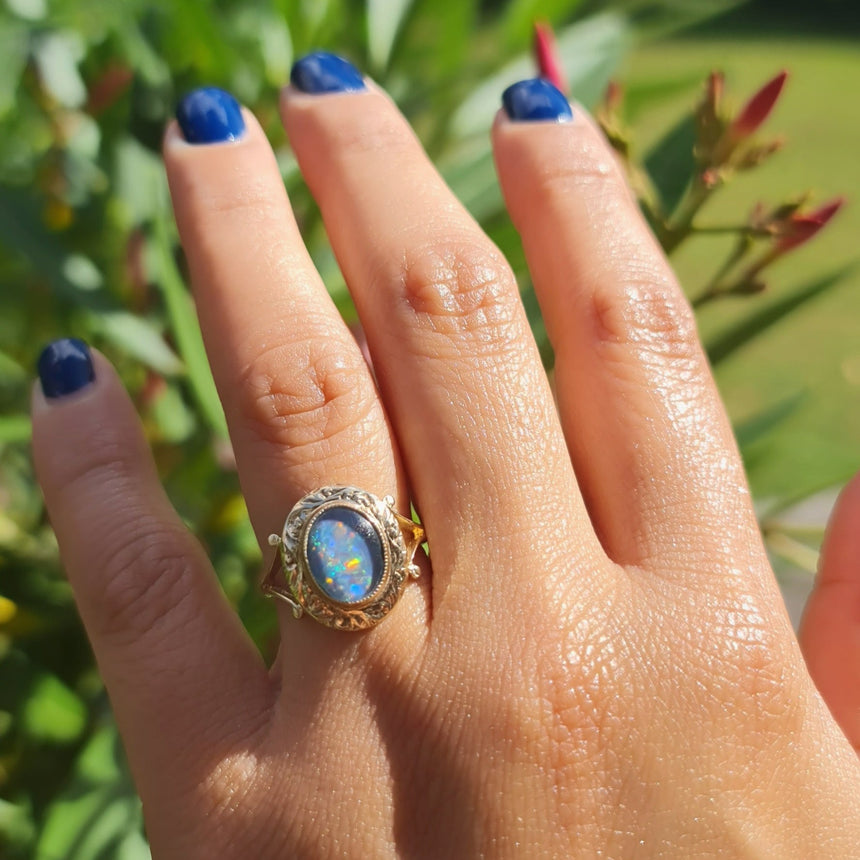 Opal Engagement Ring | Opal Engagement Rings | Australian Opal Engagement  Ring | Opal Diamond Factory