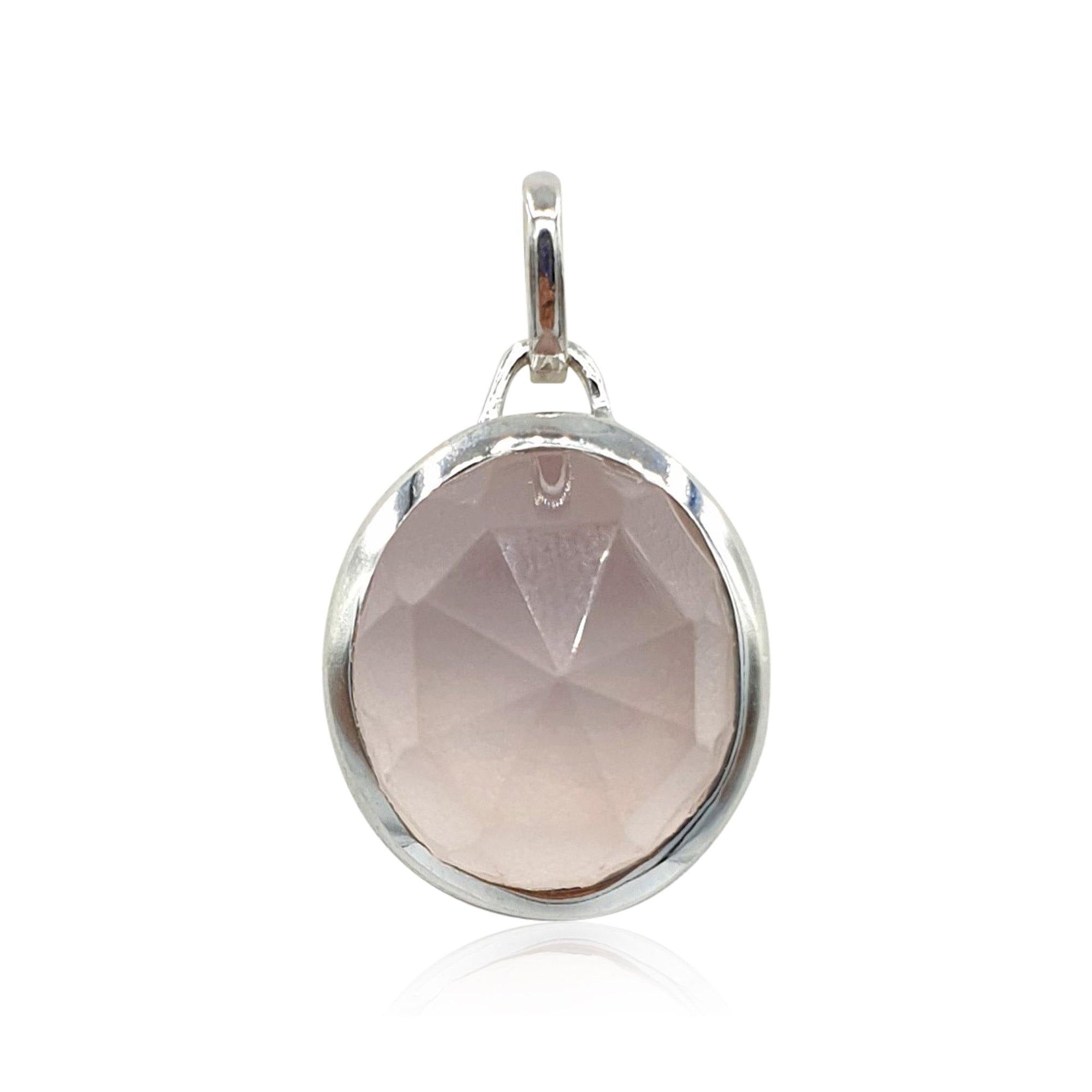 Aissa Necklace with Rose Quartz in Sterling Silver